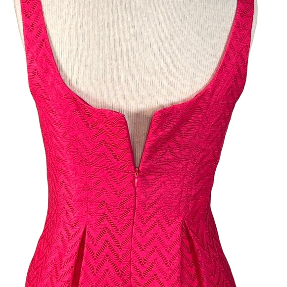 Nine West Textured Sheer Lace Chevron Fabric Over Solid Lining Dress Siz… - Picture 11 of 15